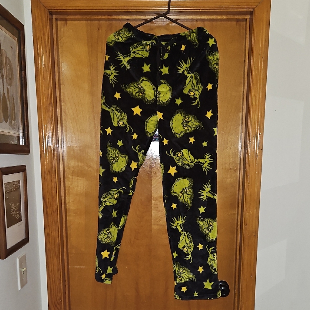 Dr. Seuss Black and Yellow Grinch Lounge Pants